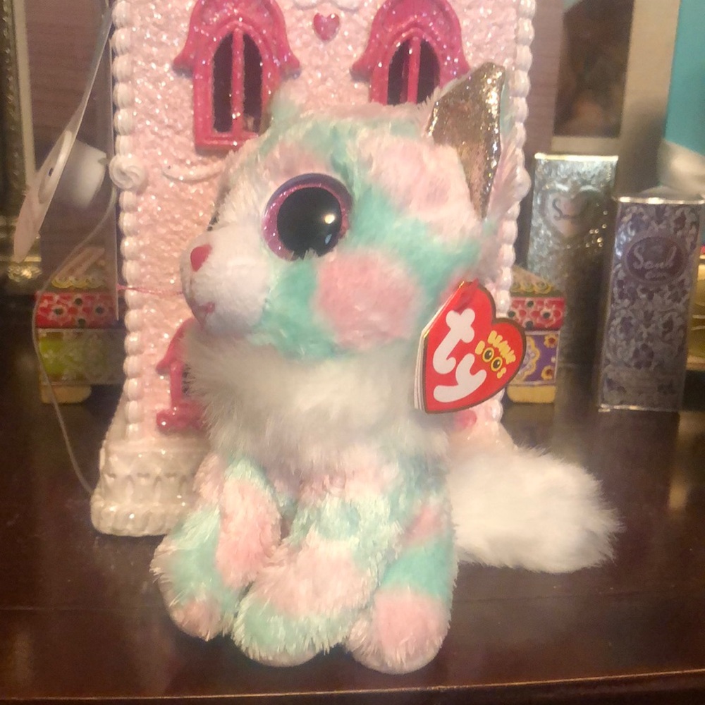 Ty Multicolor Plush Cat Toy